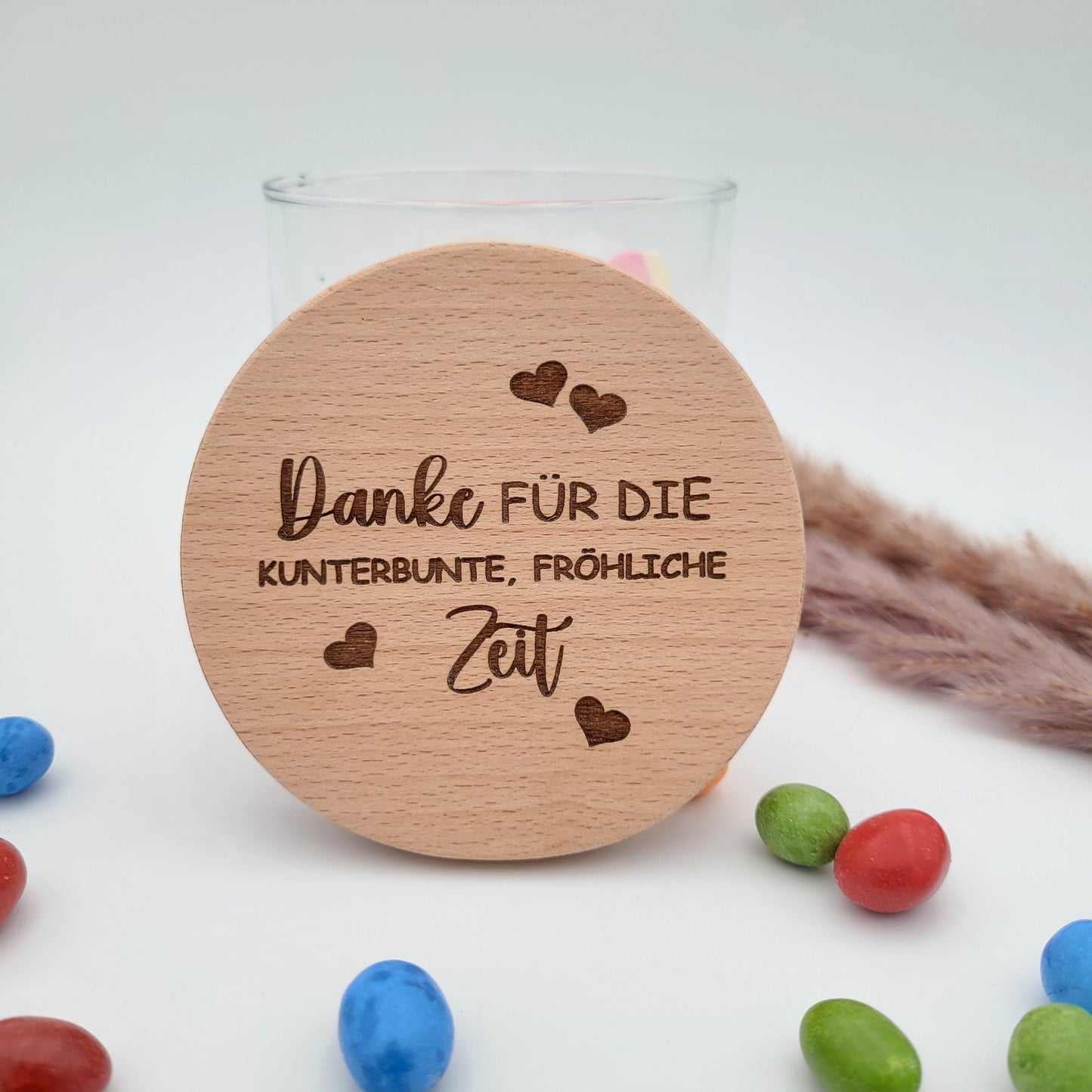 Vorratsglas Danke für die kunterbunte Zeit...