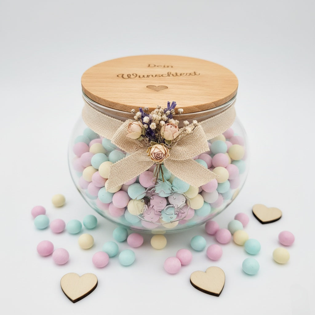 Weck Vorratsglas mit Wunschgravur bauchig