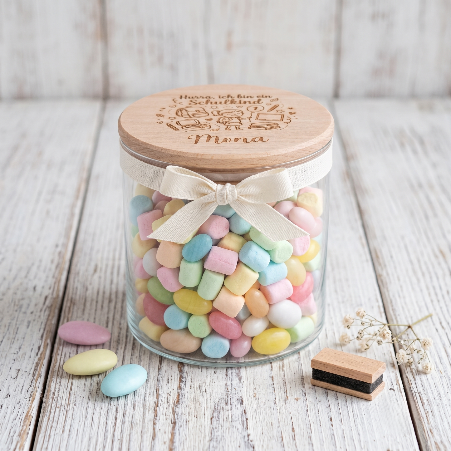 Geschenk Vorratsglas Einschulung Schulkind Einschulungsgeschenk mit Namen