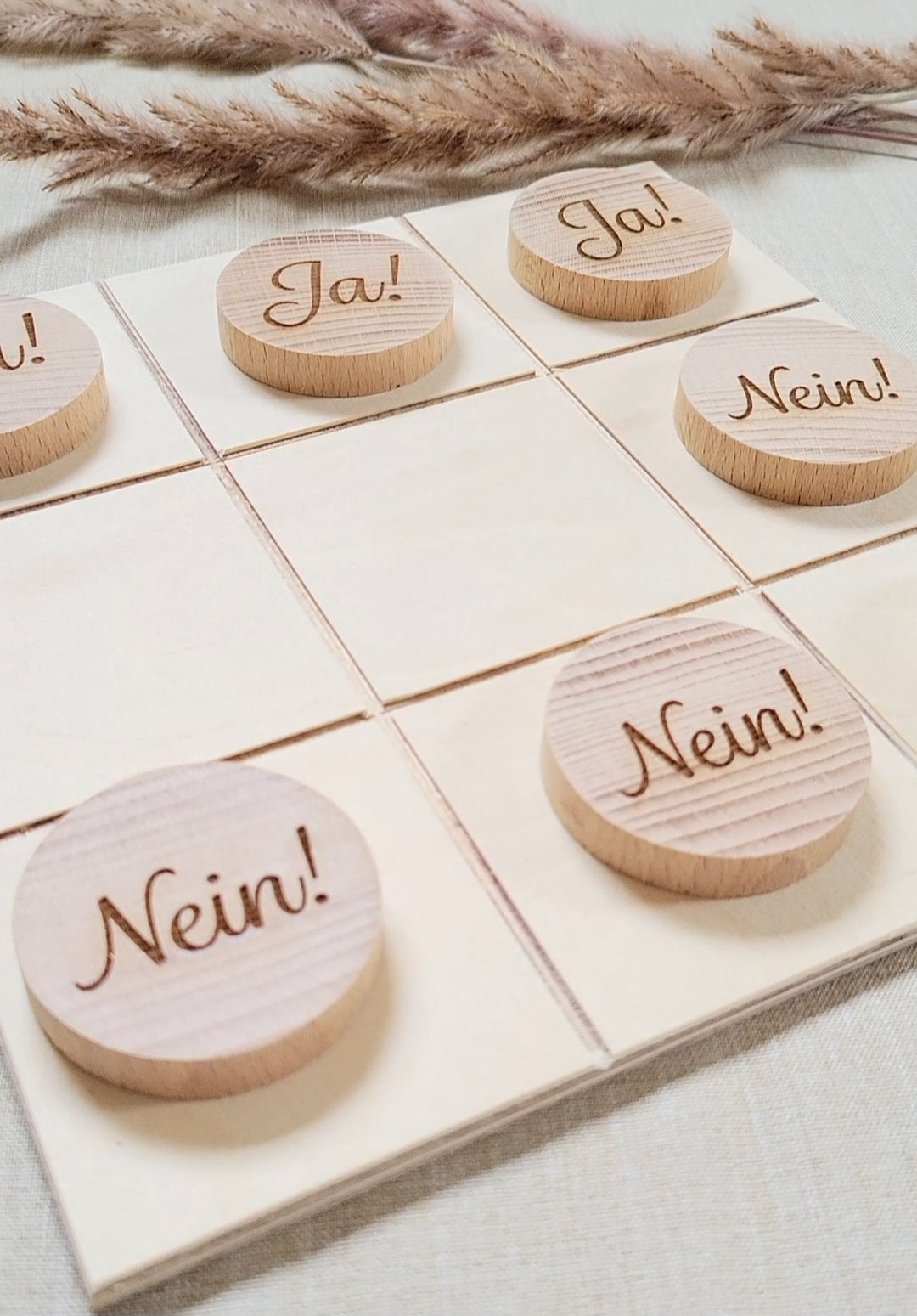 Tik Tak Toe Spiel Holz JA / NEIN