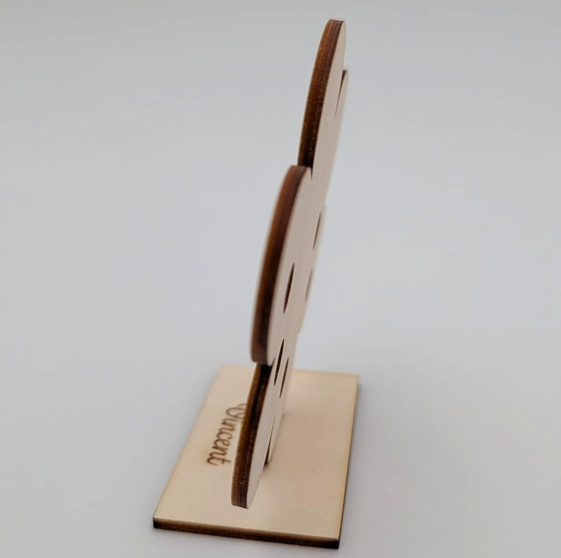 Geschenk Lebenswende personalisiert Geldgeschenk Blume Holz