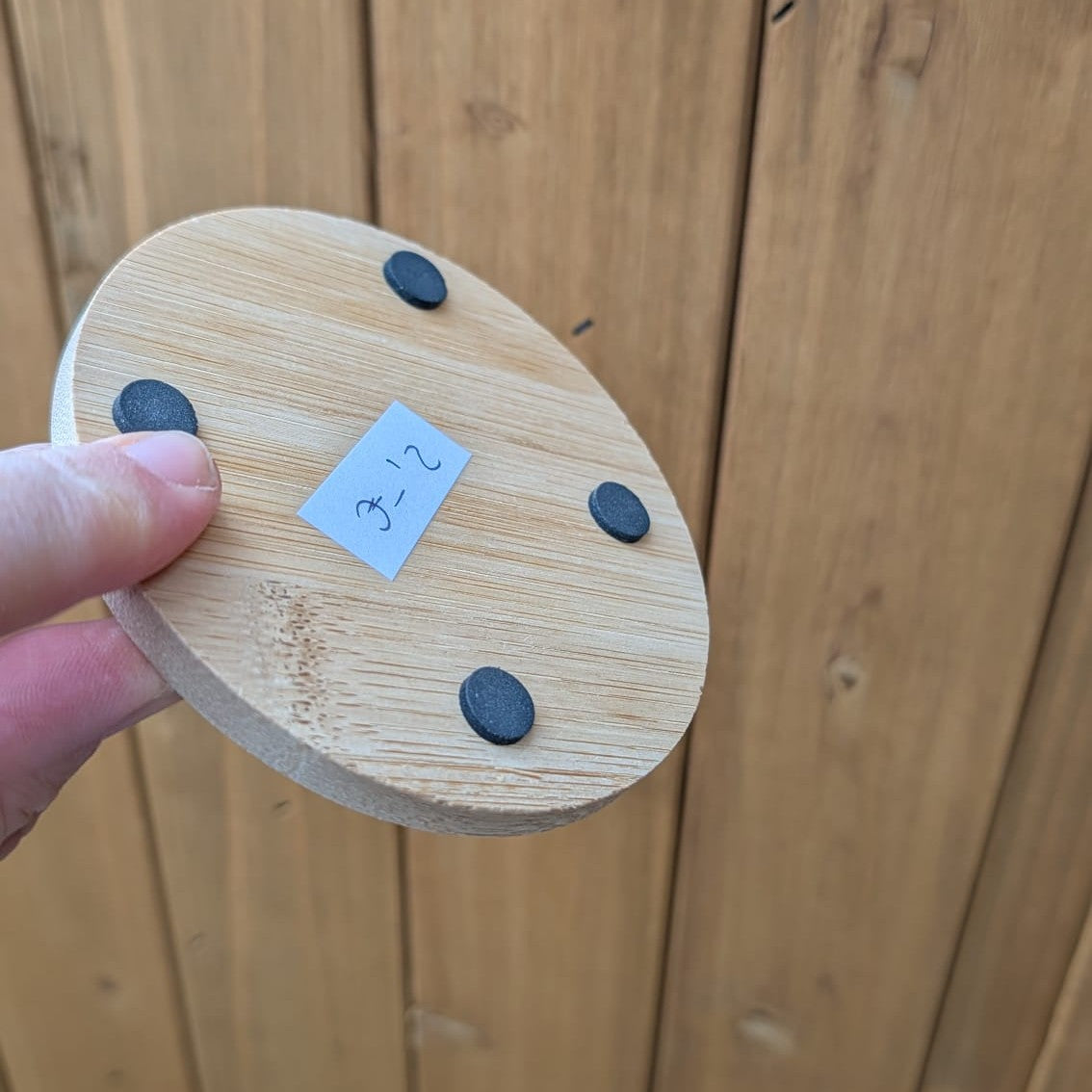 Untersetzer Bambus Holz Frohe Weihnachten