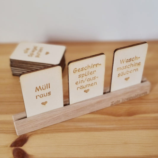 Tagesplaner Ordnungskarten Set Halter + 25 Karten