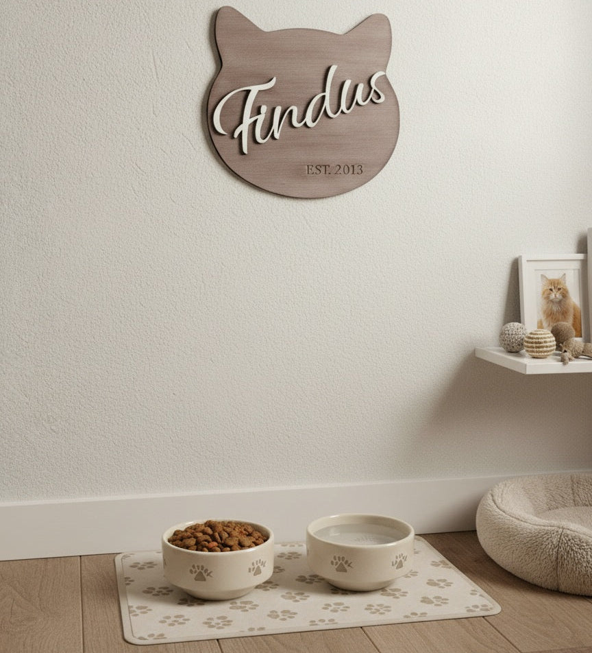 Katze personalisiertes Namenschild