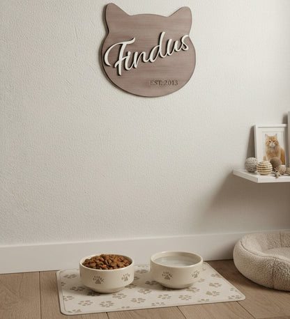 Katze personalisiertes Namenschild