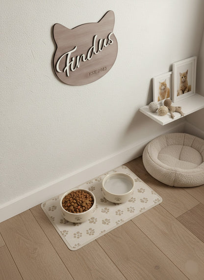 Katze personalisiertes Namenschild