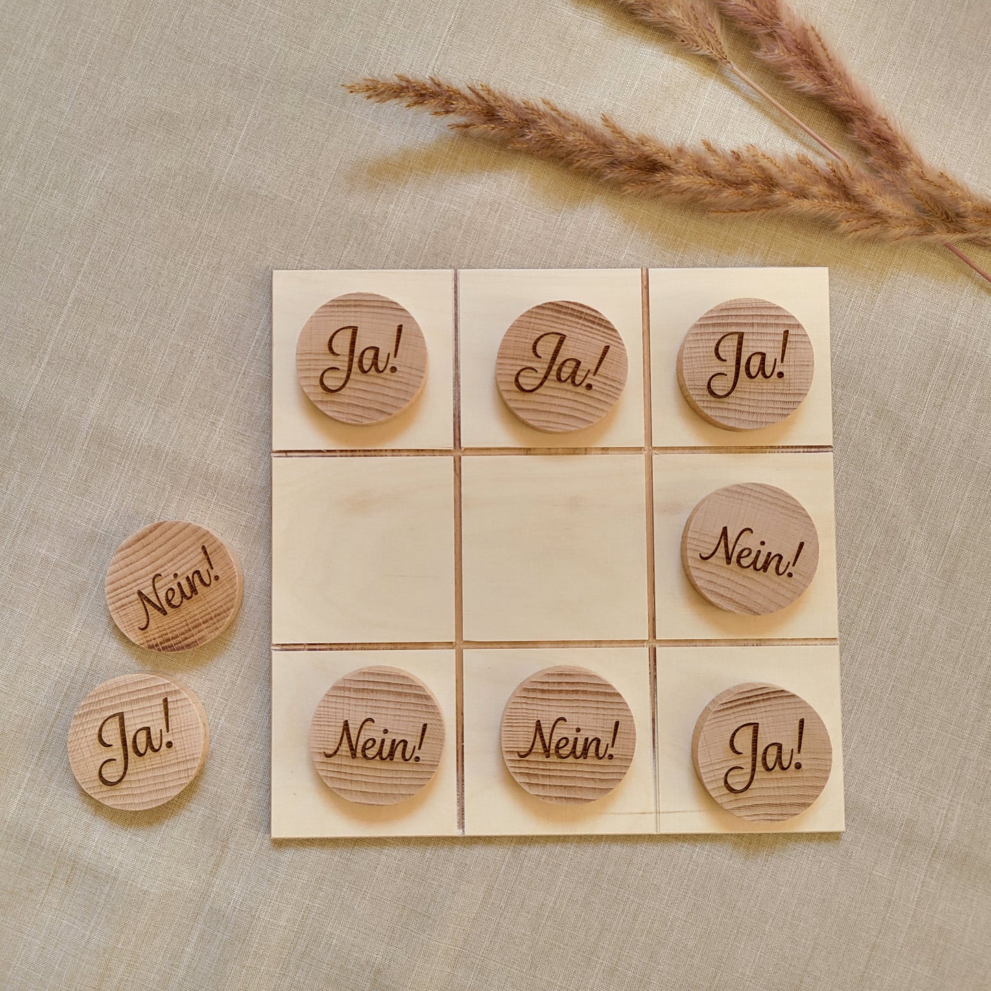 Tik Tak Toe Spiel Holz JA / NEIN