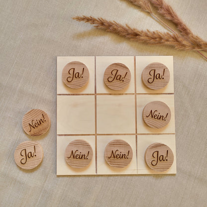 Tik Tak Toe Spiel Holz JA / NEIN