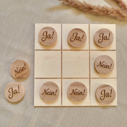 Tik Tak Toe Spiel Holz JA / NEIN
