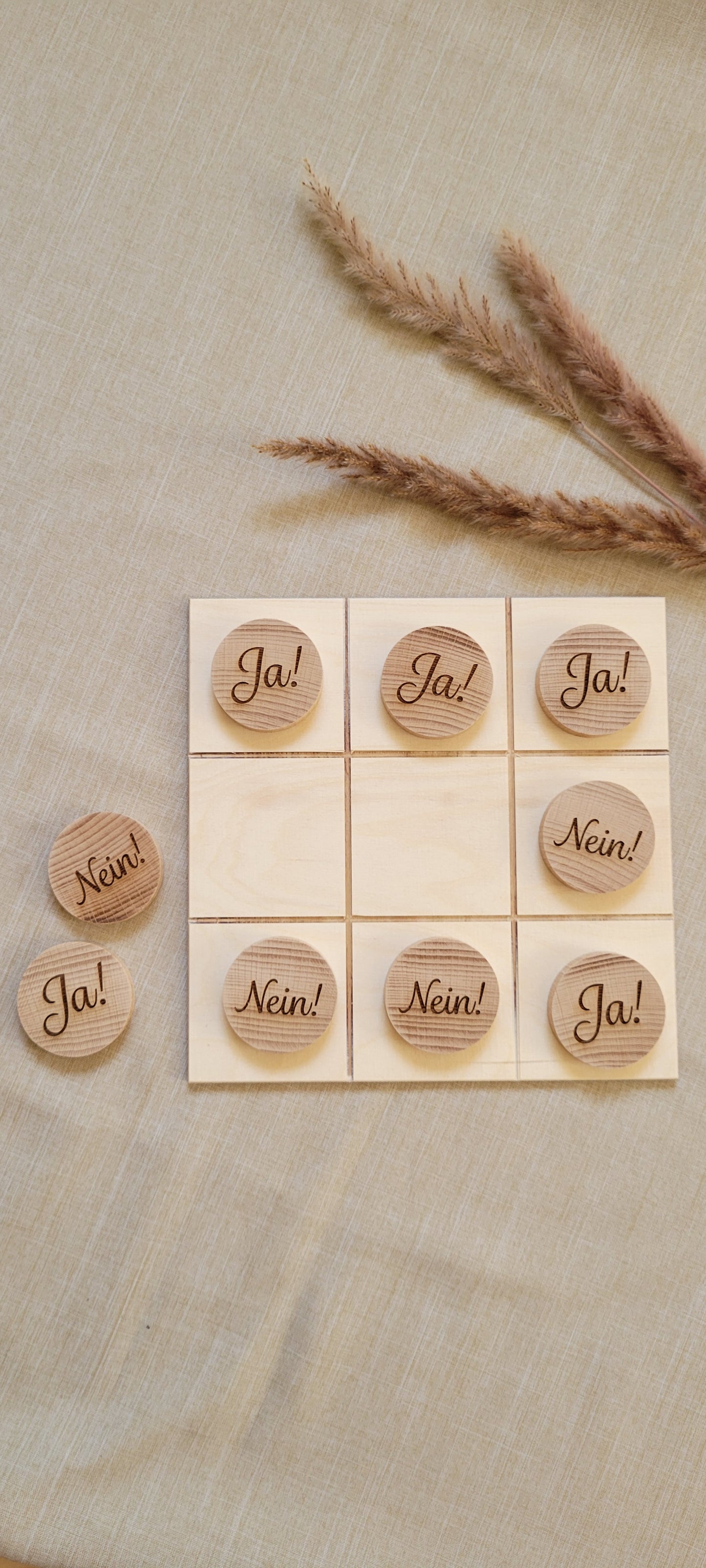 Tik Tak Toe Spiel Holz JA / NEIN