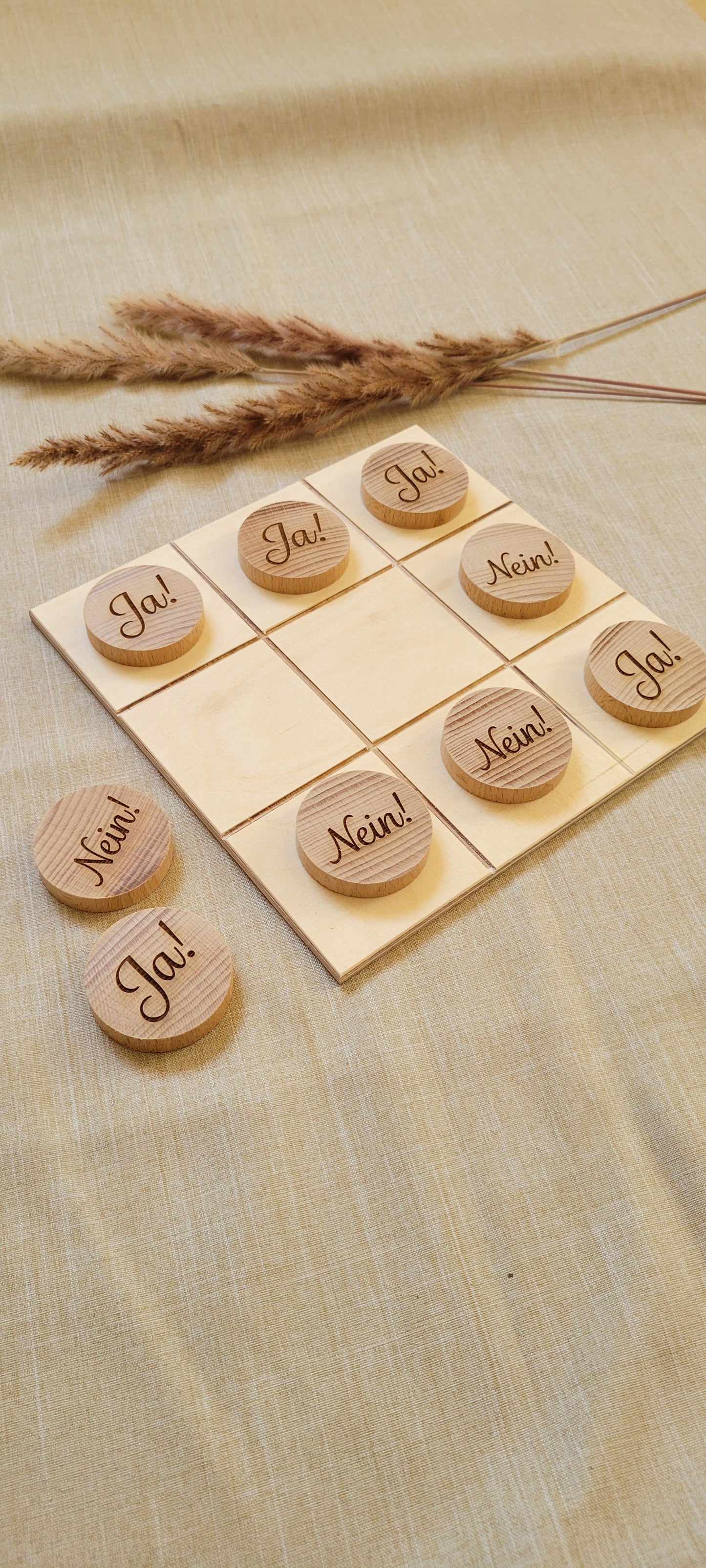 Tik Tak Toe Spiel Holz JA / NEIN