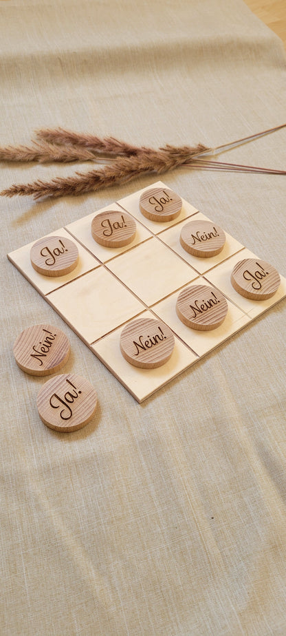 Tik Tak Toe Spiel Holz JA / NEIN