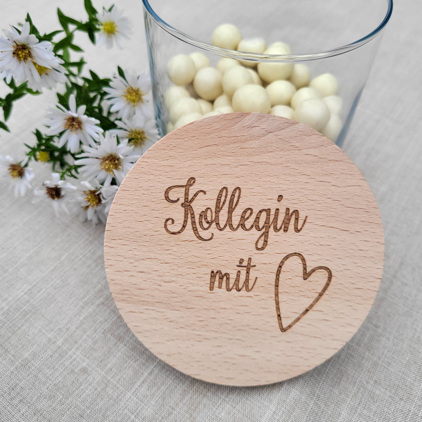 Vorratsglas Kollegin mit Herz