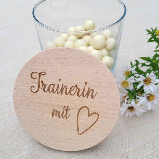 Vorratsglas Trainerin mit Herz