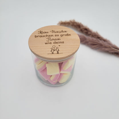 Vorratsglas Erzieher mit Motiv Kleine Menschen brauchen