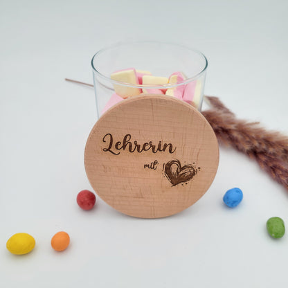 Lehrerin mit Herz Vorratsglas