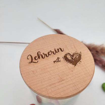 Lehrerin mit Herz Vorratsglas