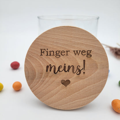 Vorratsglas Finger weg Meins