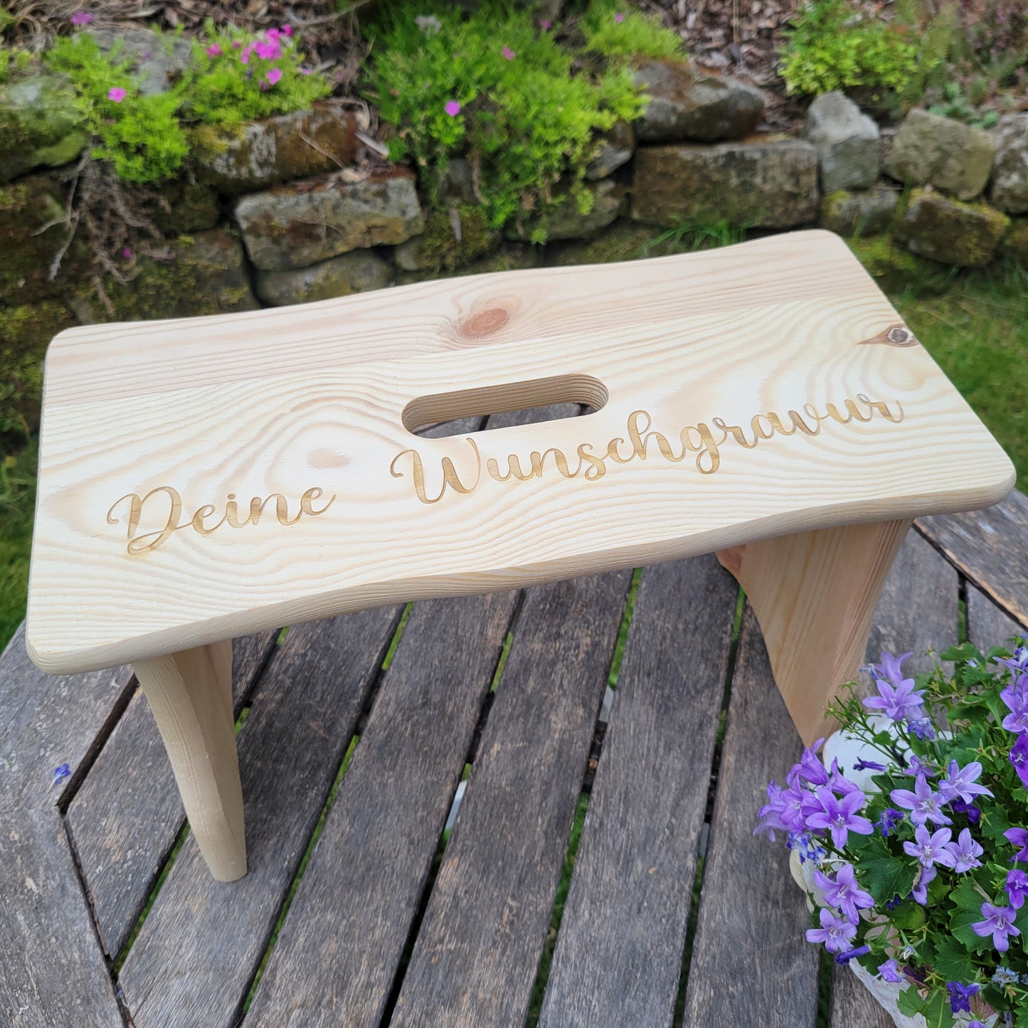 Fussbank personalisiert mit Wunschgravur
