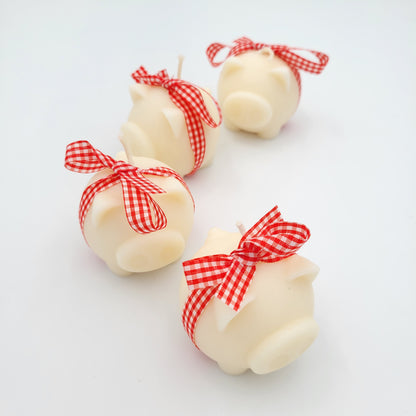 Kerze Glücksschwein Set 4 Stück