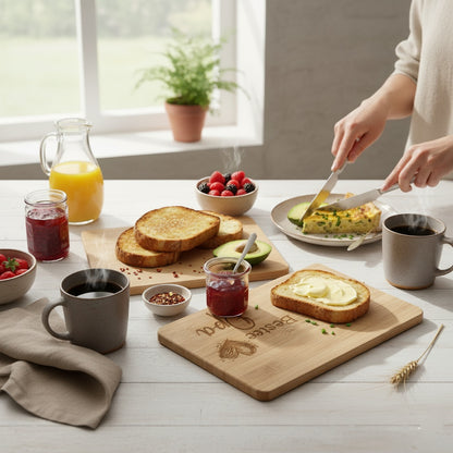 Frühstücksbrettchen Oma  & Opa Herz