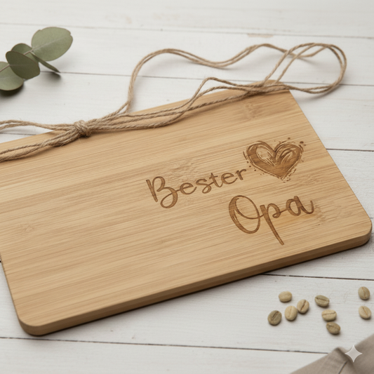 Frühstücksbrettchen Oma  & Opa Herz