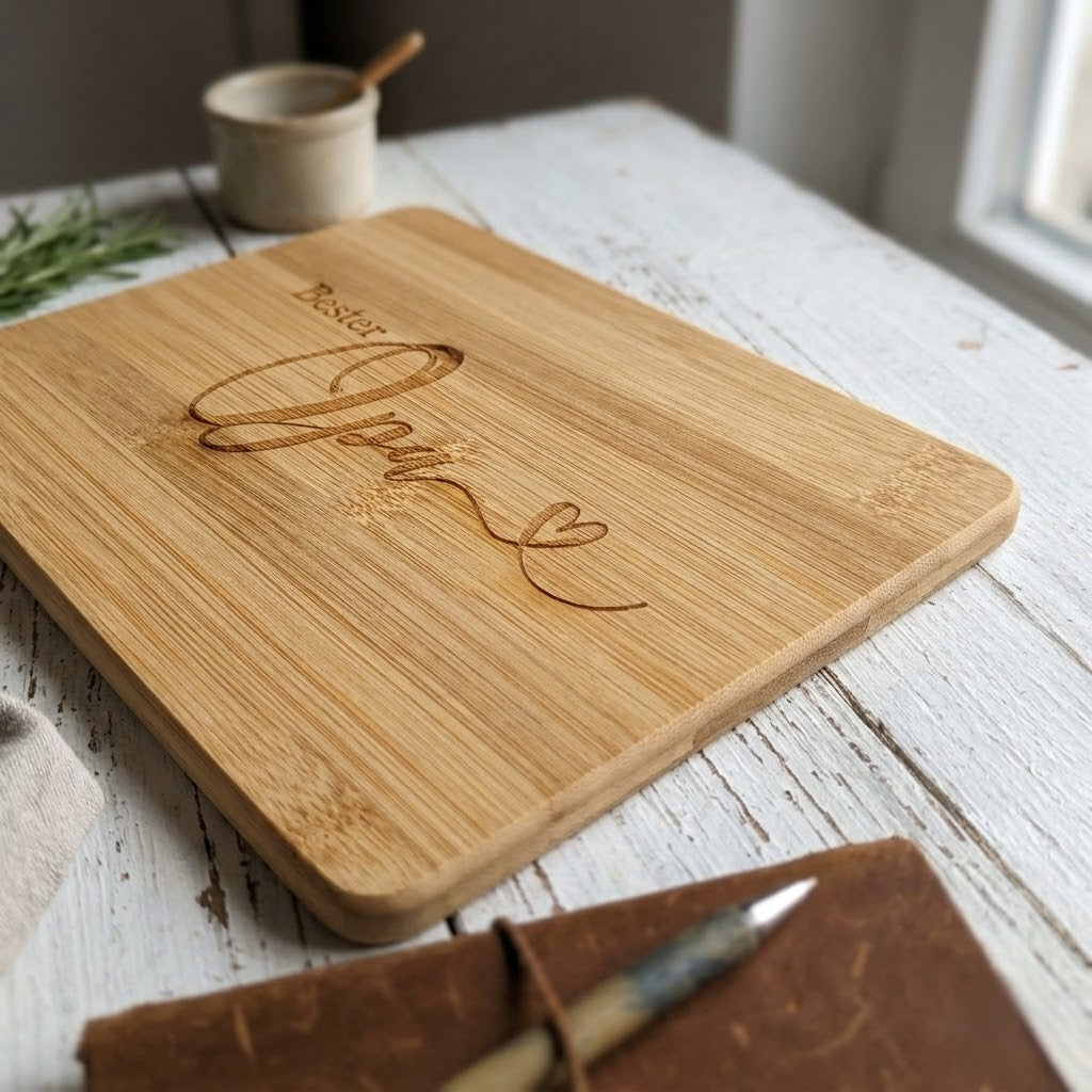 Holzbrettchen mit Gravur Bester Opa – Schneidebrett als Geschenk für den Opa