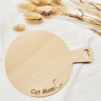 Cat Mom Brettchen rund