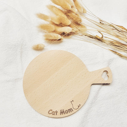 Cat Mom Brettchen rund