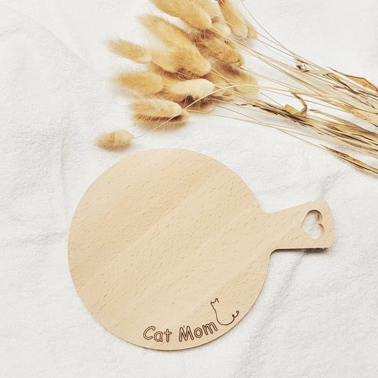 Cat Mom Brettchen rund