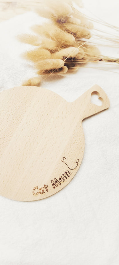 Cat Mom Brettchen rund