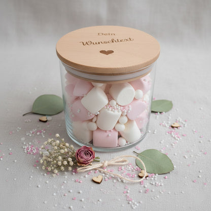 Vorratsglas mit Wunschtext classic