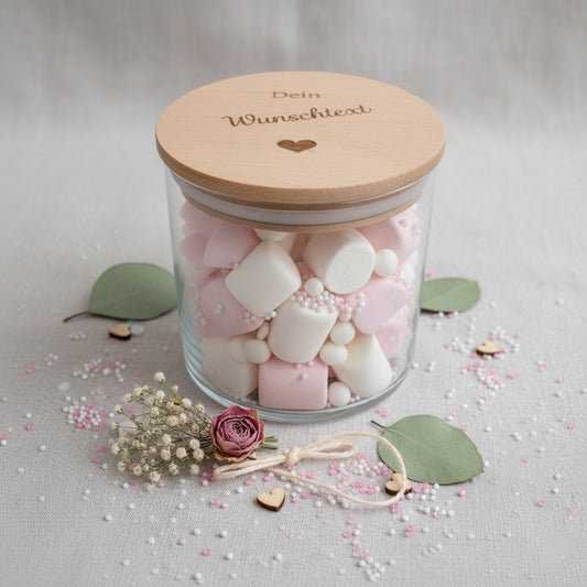 Vorratsglas mit Wunschtext classic