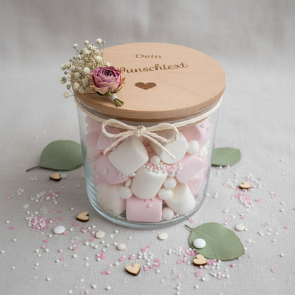 Vorratsglas mit Wunschtext classic