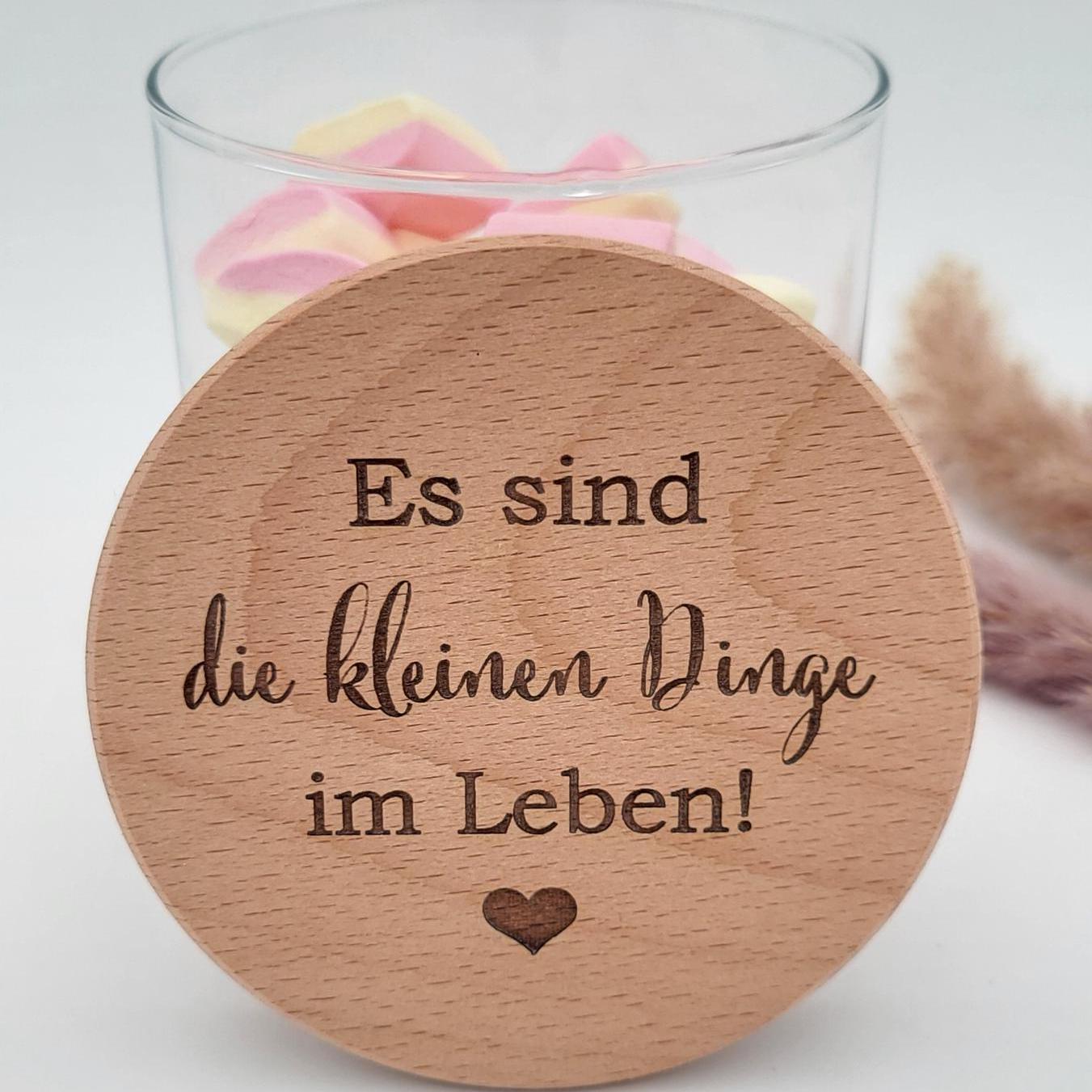 Vorratsglas Es sind die kleinen Dinge im Leben