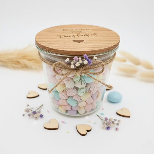 Glas voll Dankbarkeit Vorratsglas Weck