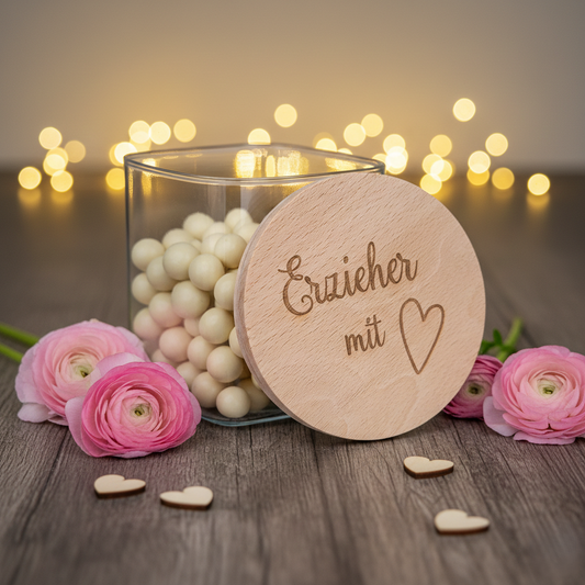 Erzieher mit Herz Vorratsglas Abschiedsgeschenk Kindergarten