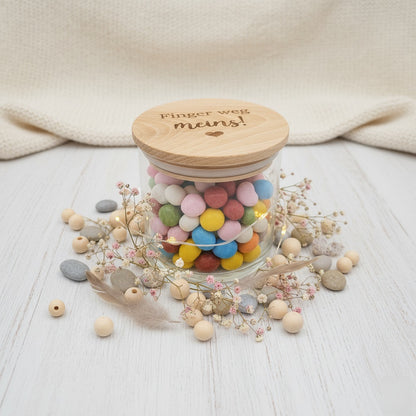 Vorratsglas Finger weg Meins