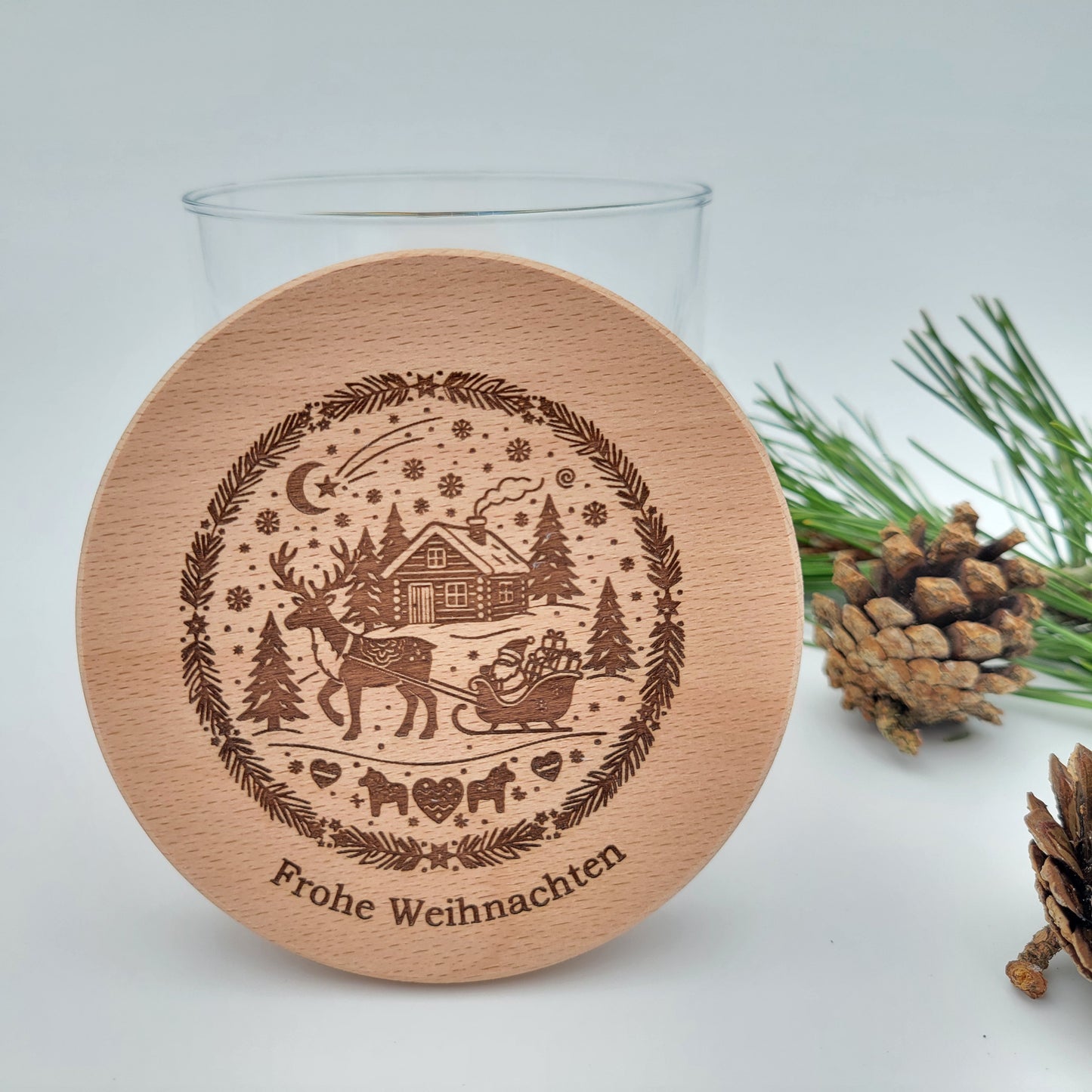 Vorratsglas Frohe Weihnachten skandinavisch