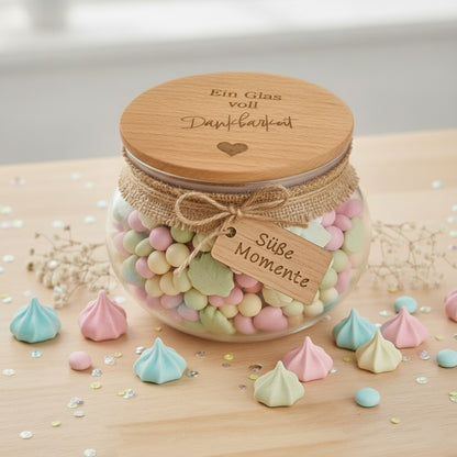 Weck Vorratsglas Glas voll Dankbarkeit bauchig