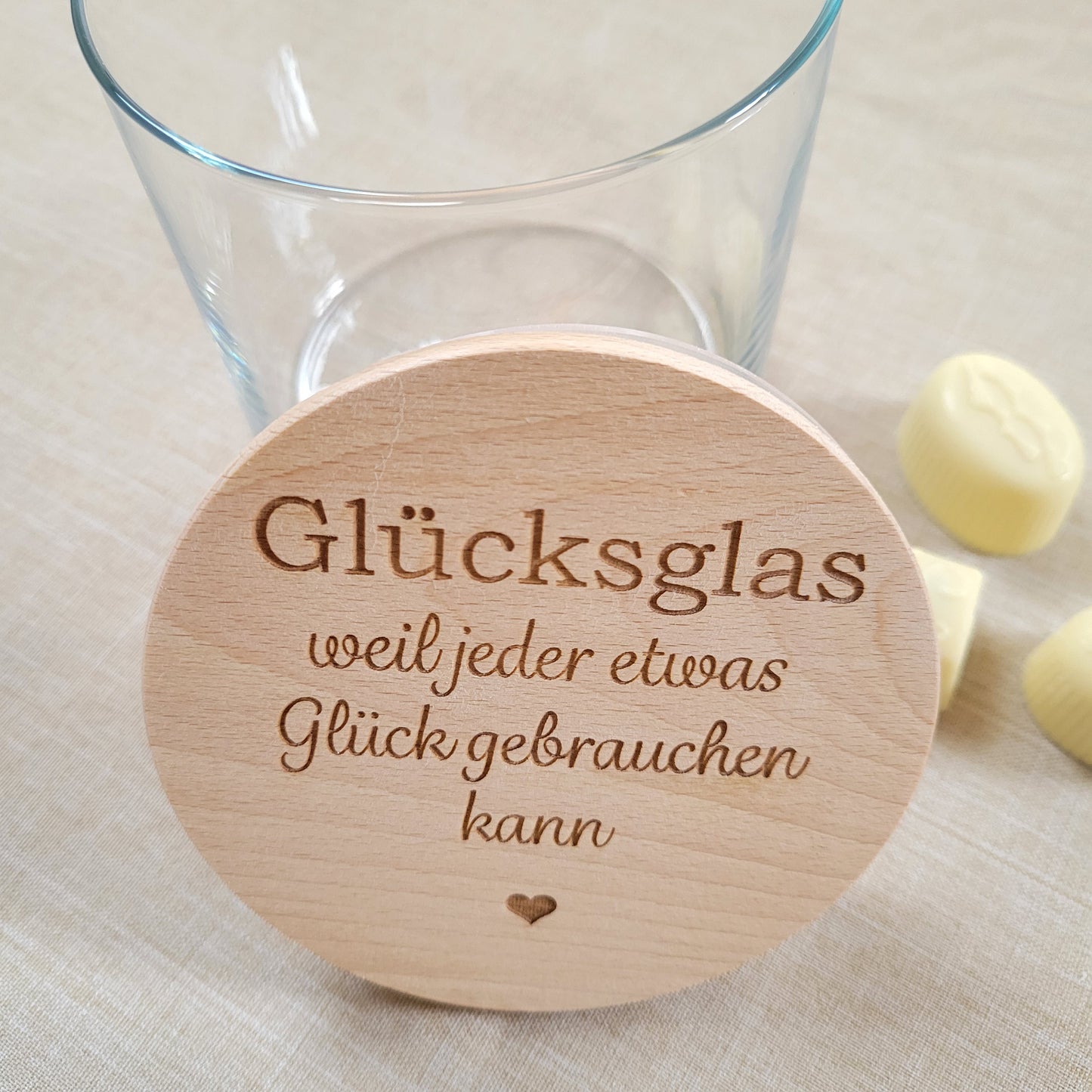 Glücksglas Vorratsglas graviert