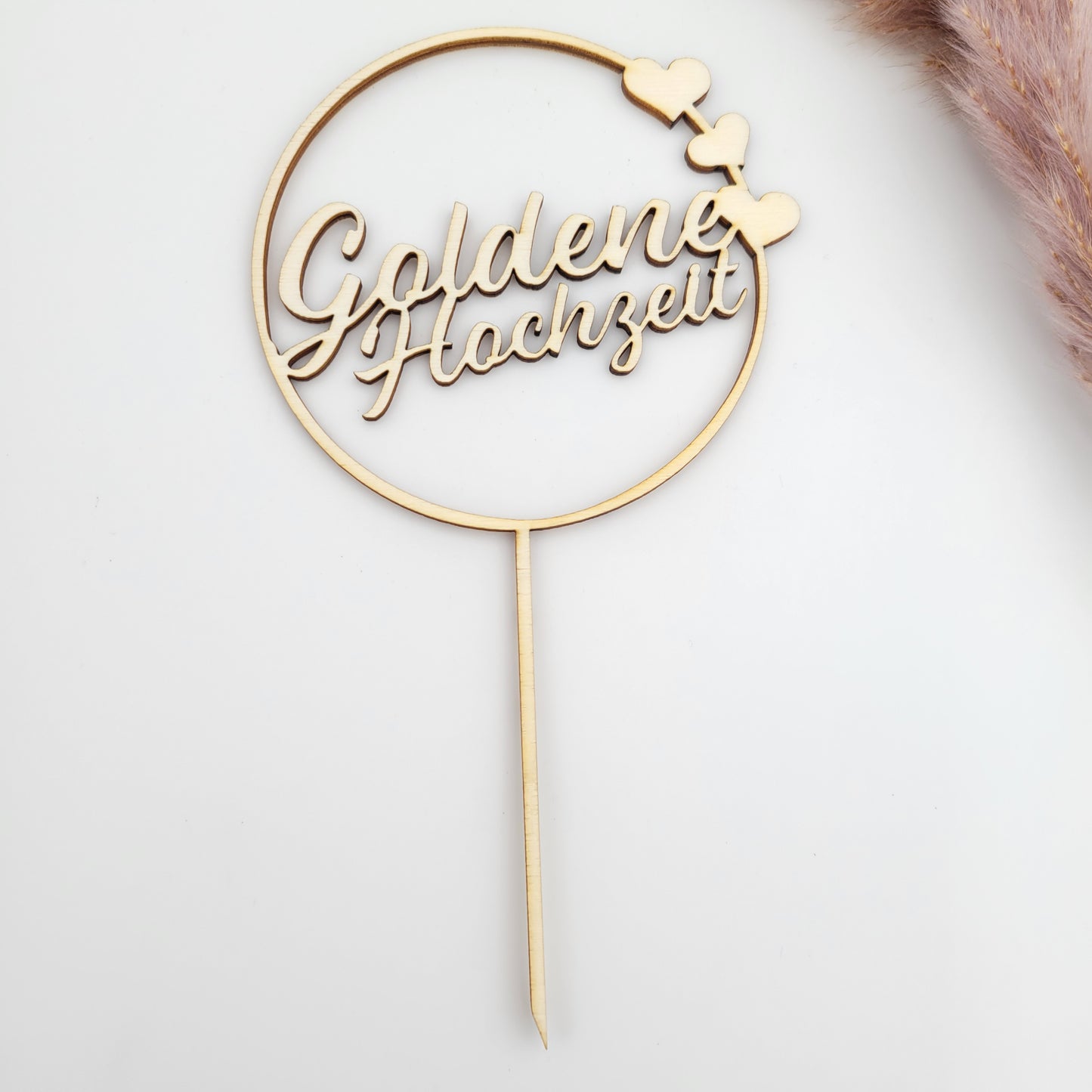 Cake Topper Goldene Hochzeit Holz