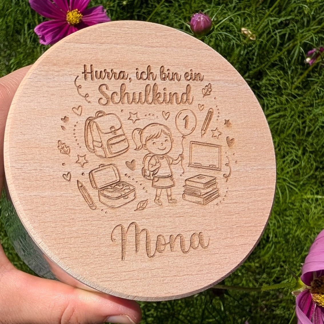 Geschenk Vorratsglas Einschulung Schulkind Einschulungsgeschenk mit Namen