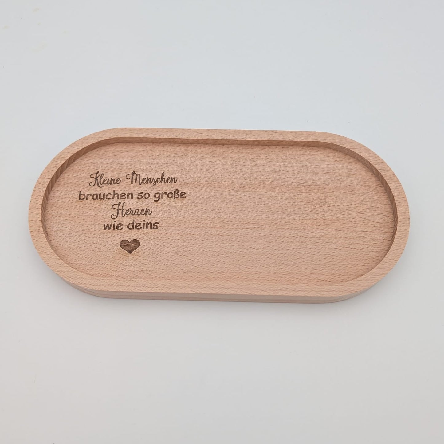 Holztablett Oval Kleine Menschen...