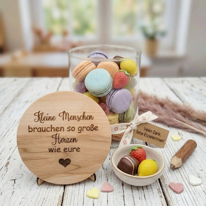 Vorratsglas Kleine Menschen brauchen so große Herzen wie.... Geschenk Erzieher