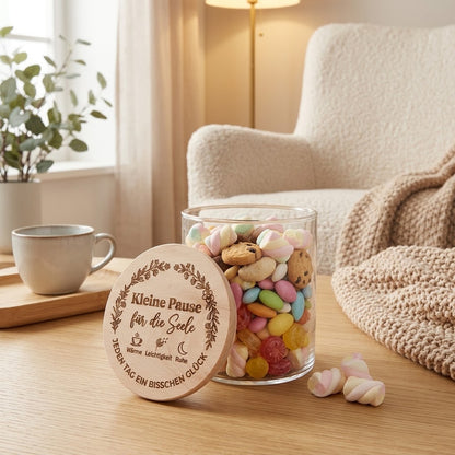 Vorratsglas mit Gravur Kleine Pause für die Seele – Geschenk für Kollegen