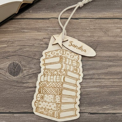 personalisiertes Lesezeichen Holz