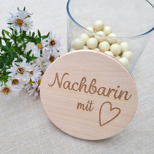 Vorratsglas Nachbar Nachbarin mit Herz