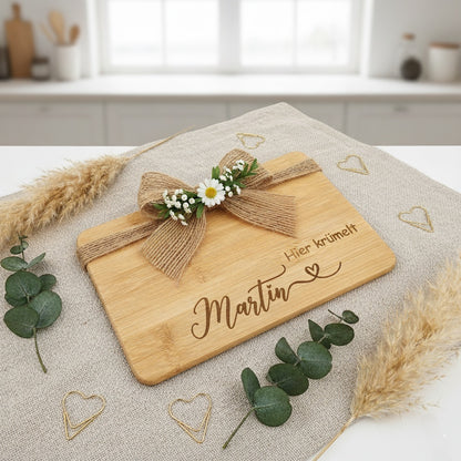 Frühstücksbrett personalisiert mit Namen groß