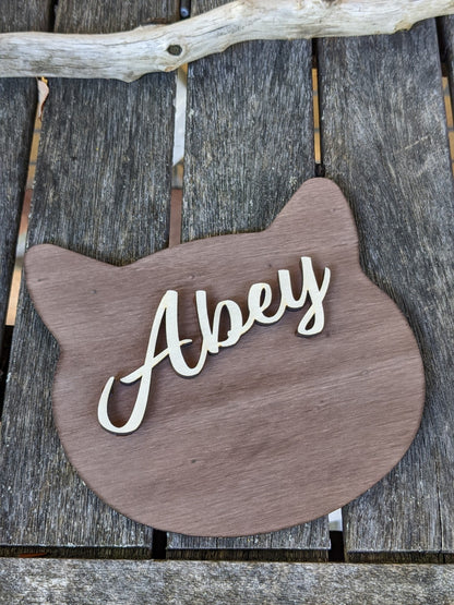Katze personalisiertes Namenschild